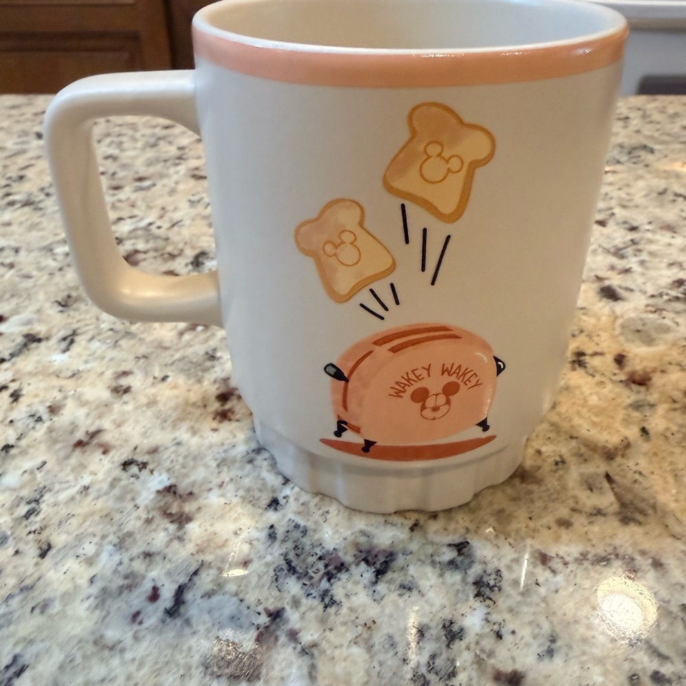 Disney Mickey Mouse 'Hit the Snooze' Mug - Orange and Cream - Picture 2 of 4